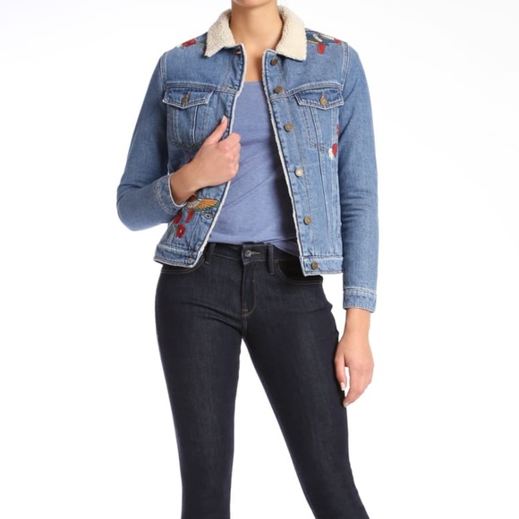 SOLD! Mavi Jeans Embroidered Katy Jean Jacket - Picture 2 of 5